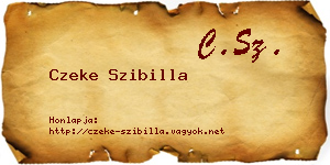 Czeke Szibilla névjegykártya